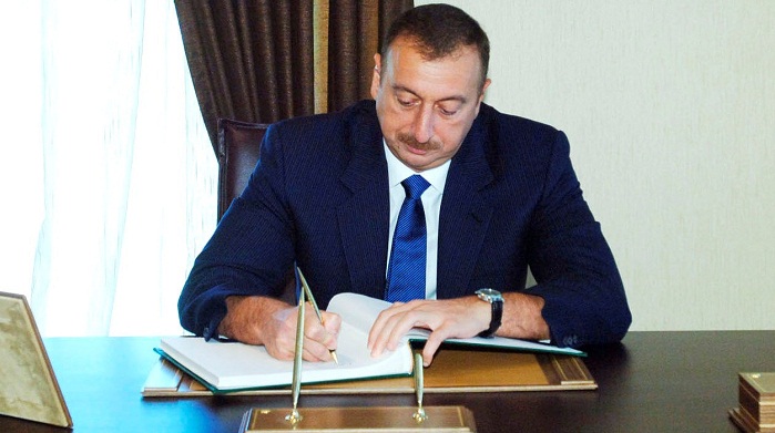 Azerbaijani president awards workers of water economy and melioration